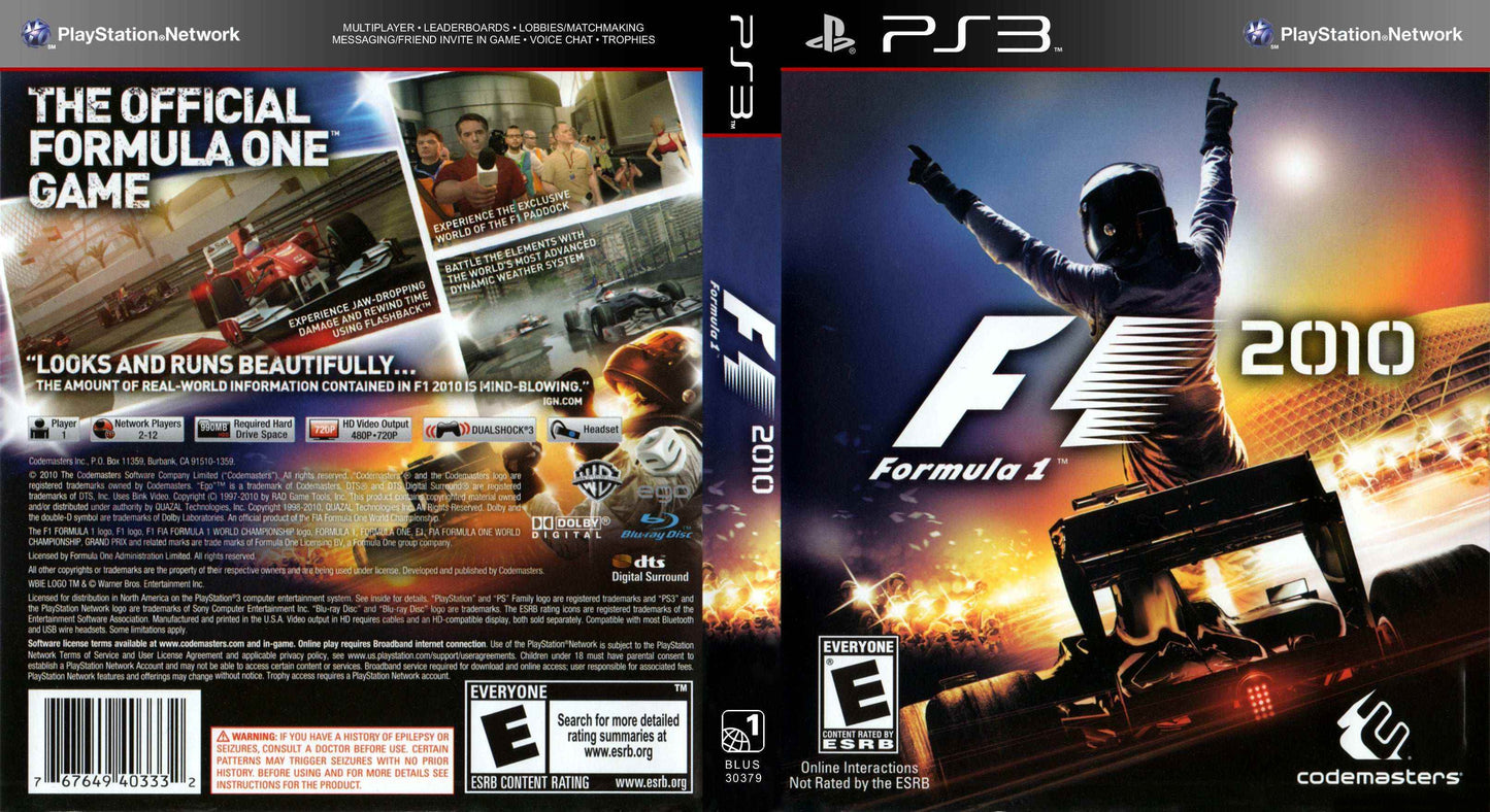 F1 2010 Cover Art - WOI Solutions