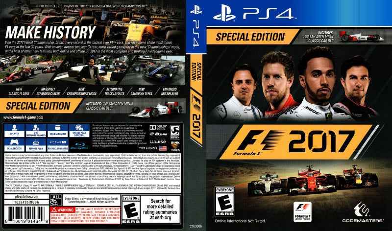F1 2017 - Special Edition Cover Art - WOI Solutions