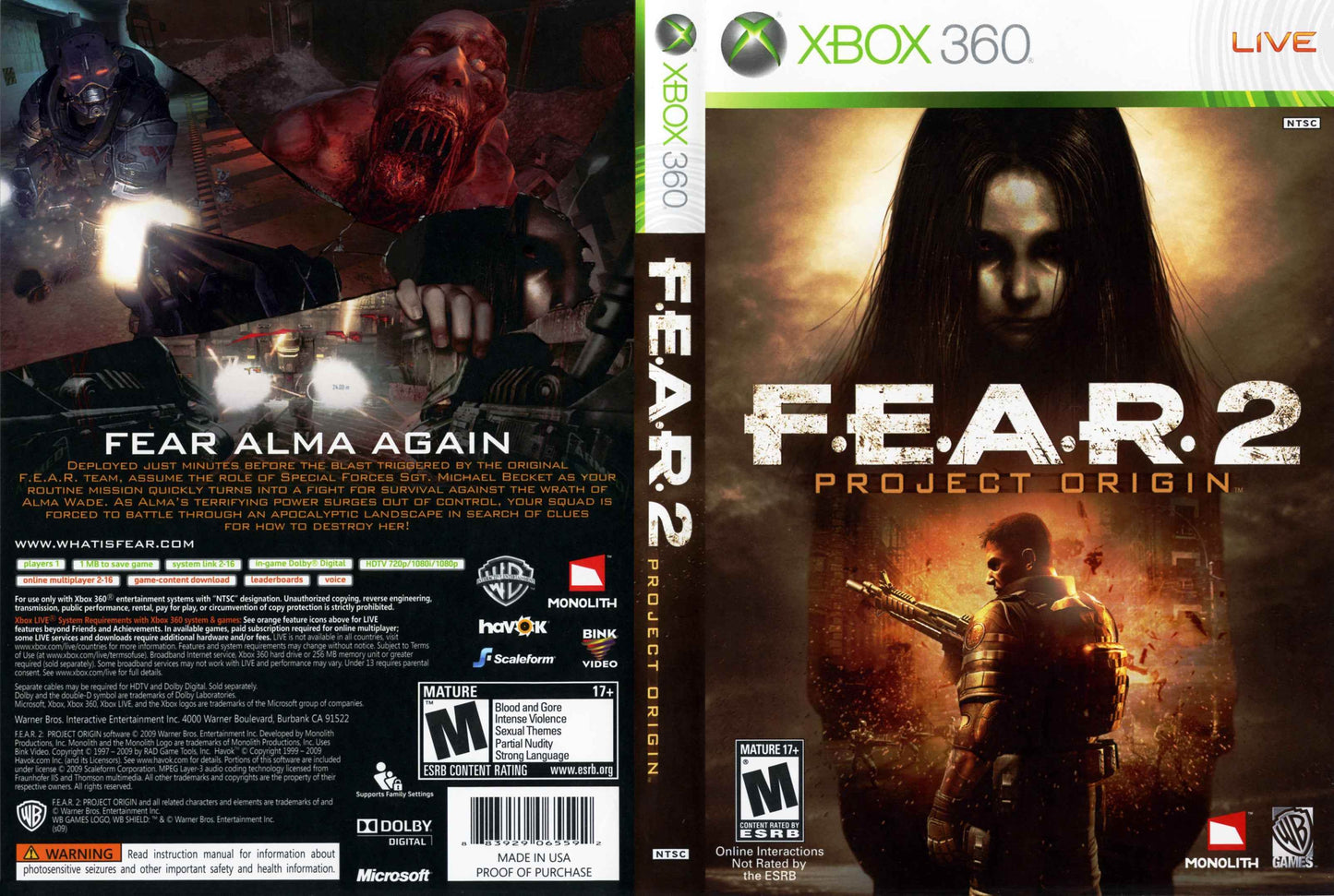 FEAR 2 Project Origin Cover Art - WOI Solutions