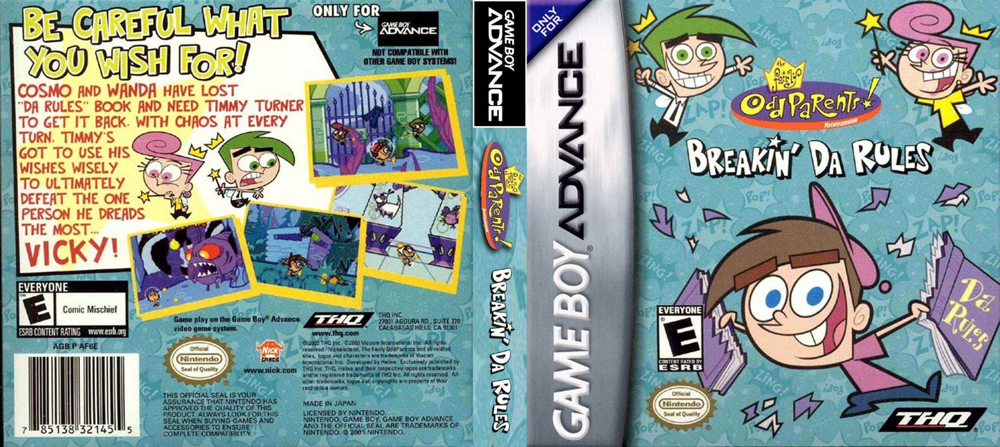 Fairly Odd Parents Breakin' Da Rules Cover Art - WOI Solutions