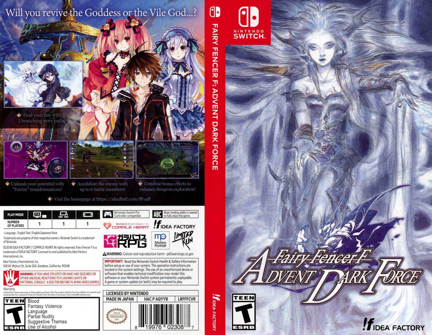 Fairy Fencer F Advent Dark Force Cover Art - WOI Solutions