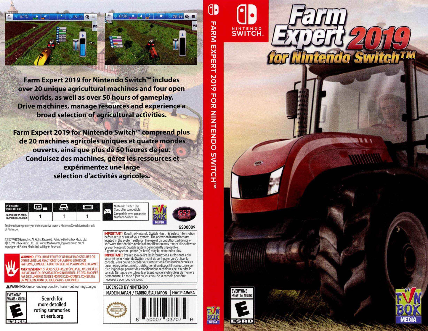 Farm Expert 2019 for Nintendo Switch Cover Art - WOI Solutions