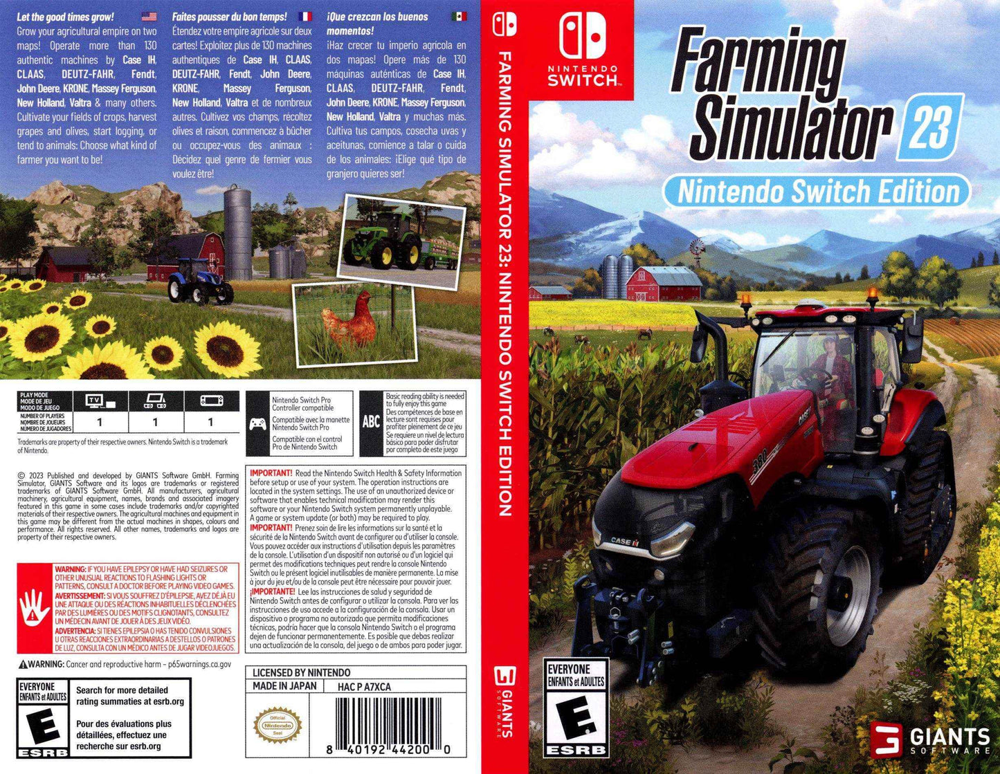 Farming Simulator 23 Nintendo Switch Edition Cover Art - WOI Solutions
