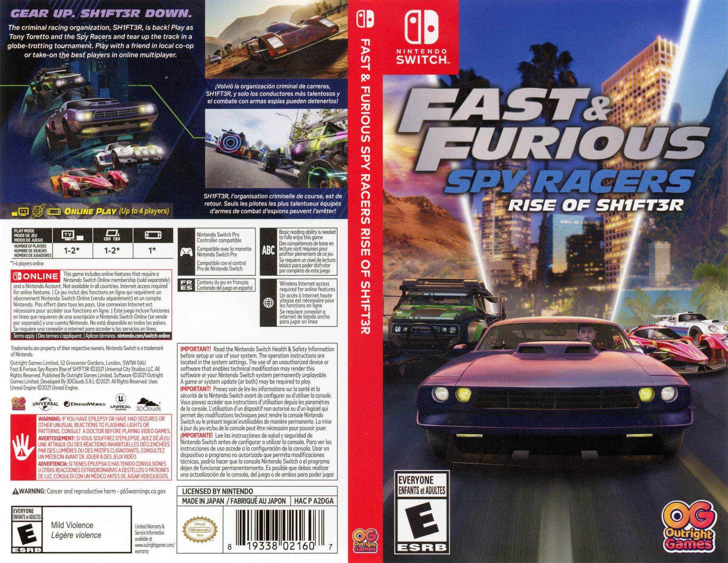Fast & Furious Spy Racers Rise of Sh1ft3r Cover Art - WOI Solutions