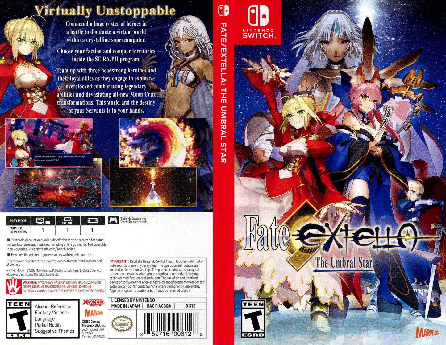 Fate Extelle The Umbral Star Cover Art - WOI Solutions