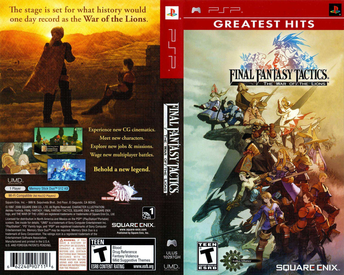 Final Fantasy Tactics The War of the Lions Cover Art - WOI Solutions