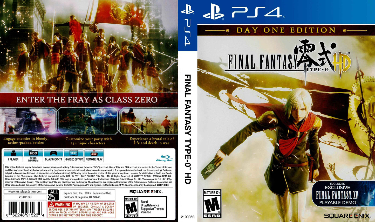Final Fantasy Type-0 HD Cover Art - WOI Solutions