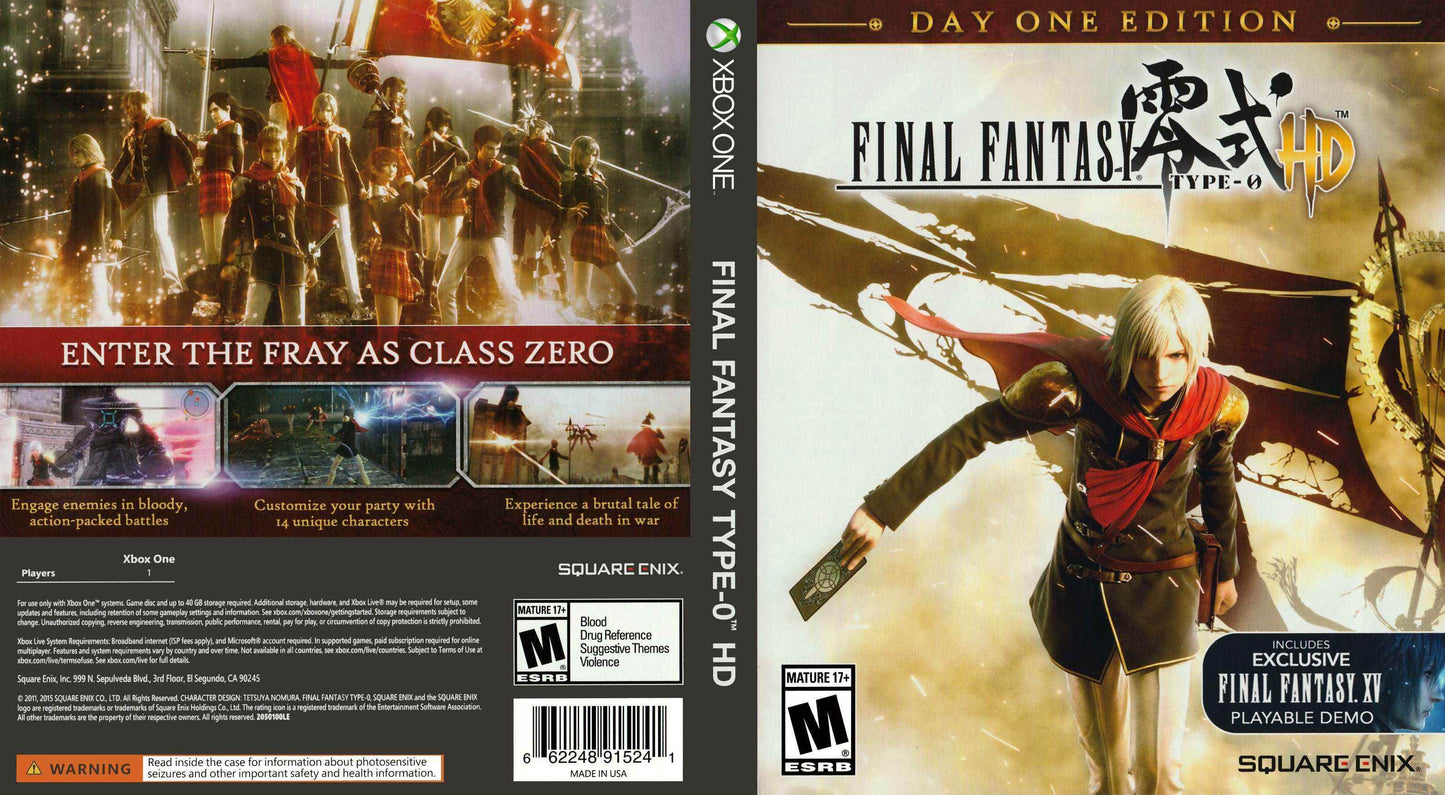 Final Fantasy Type 0 HD Cover Art - WOI Solutions