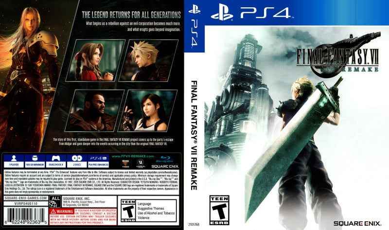 Final Fantasy VII Remake Cover Art - WOI Solutions
