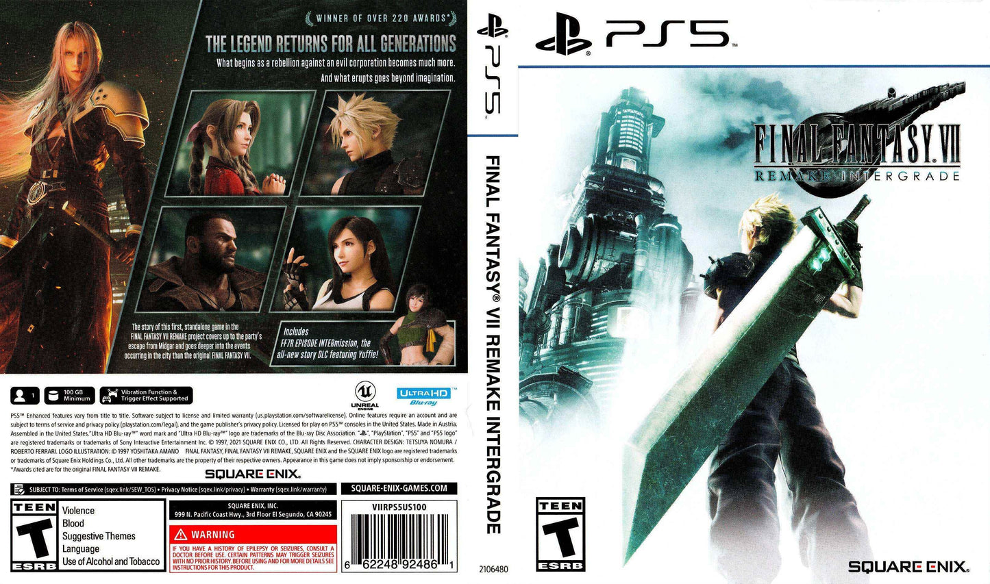 Final Fantasy VII Remake Intergrade Cover Art - WOI Solutions