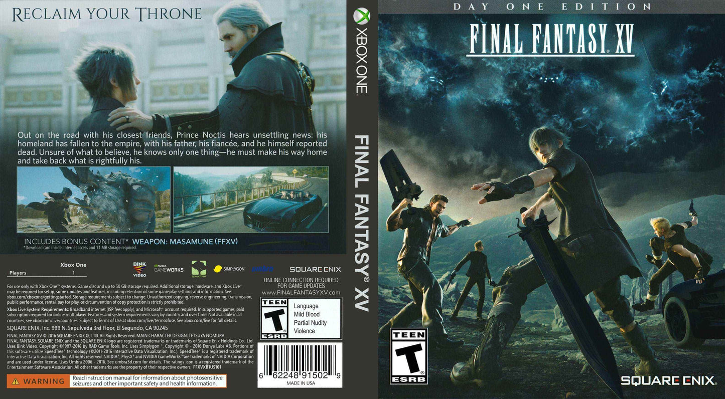 Final Fantasy XV Cover Art - WOI Solutions