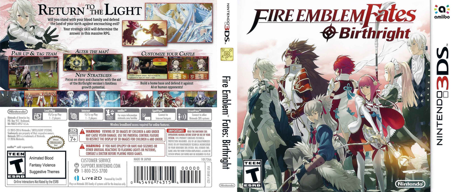 Fire Emblem Fates Birthright Cover Art - WOI Solutions