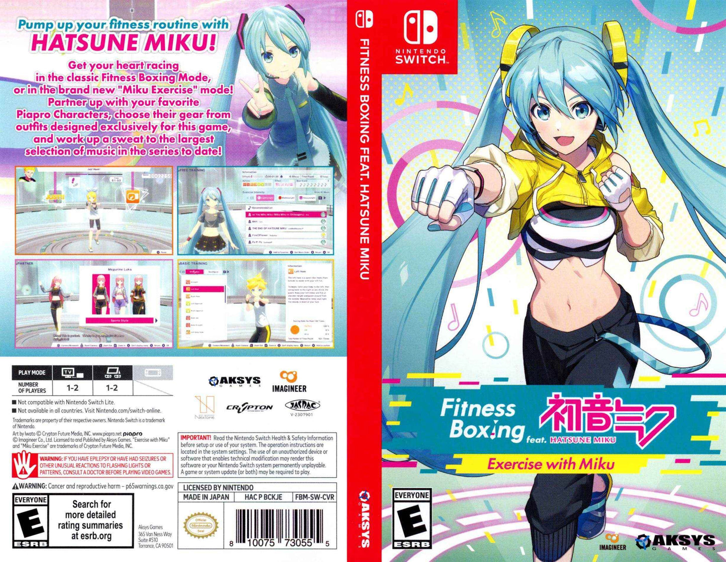 Fitness Boxing Feat Hatsune Miku Cover Art - WOI Solutions