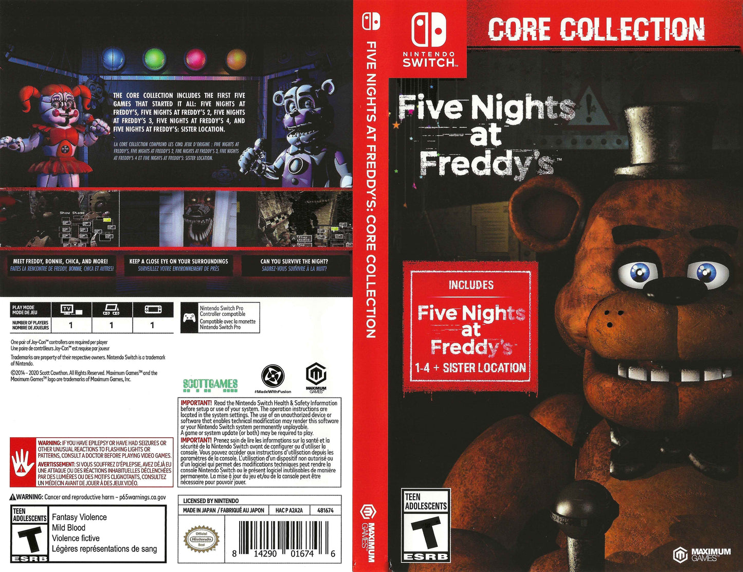 Five Nights at Freddy's Core Collection Cover Art - WOI Solutions