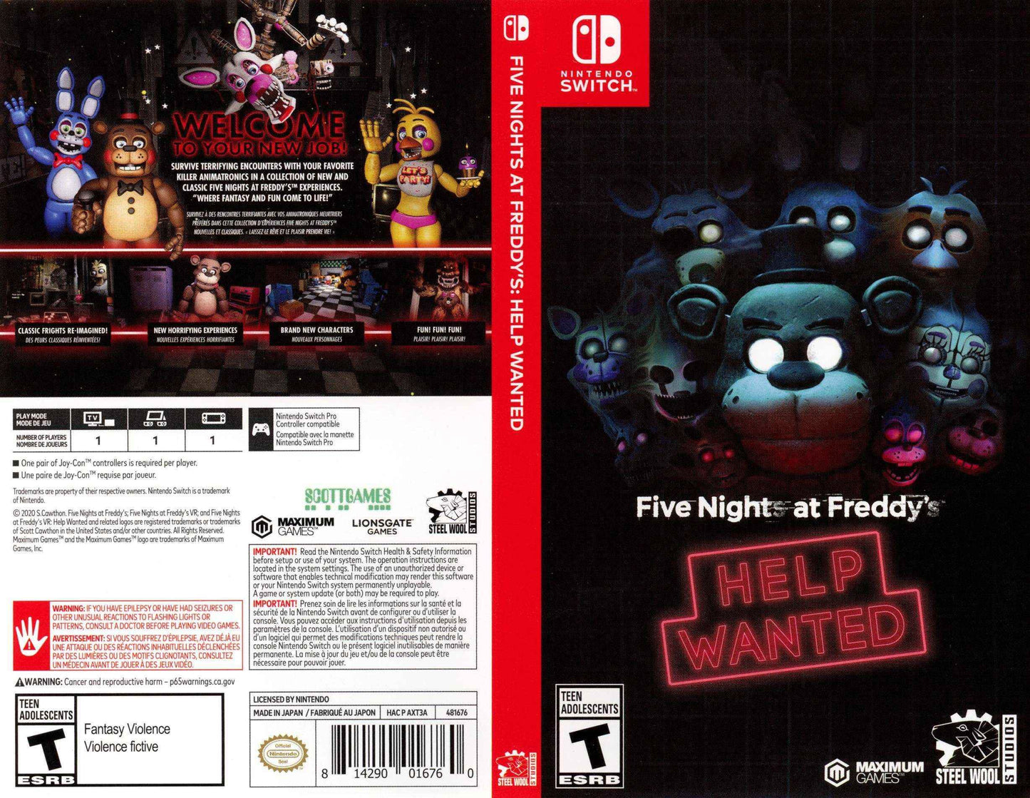 Five Nights at Freddy's Help Wanted Cover Art - WOI Solutions
