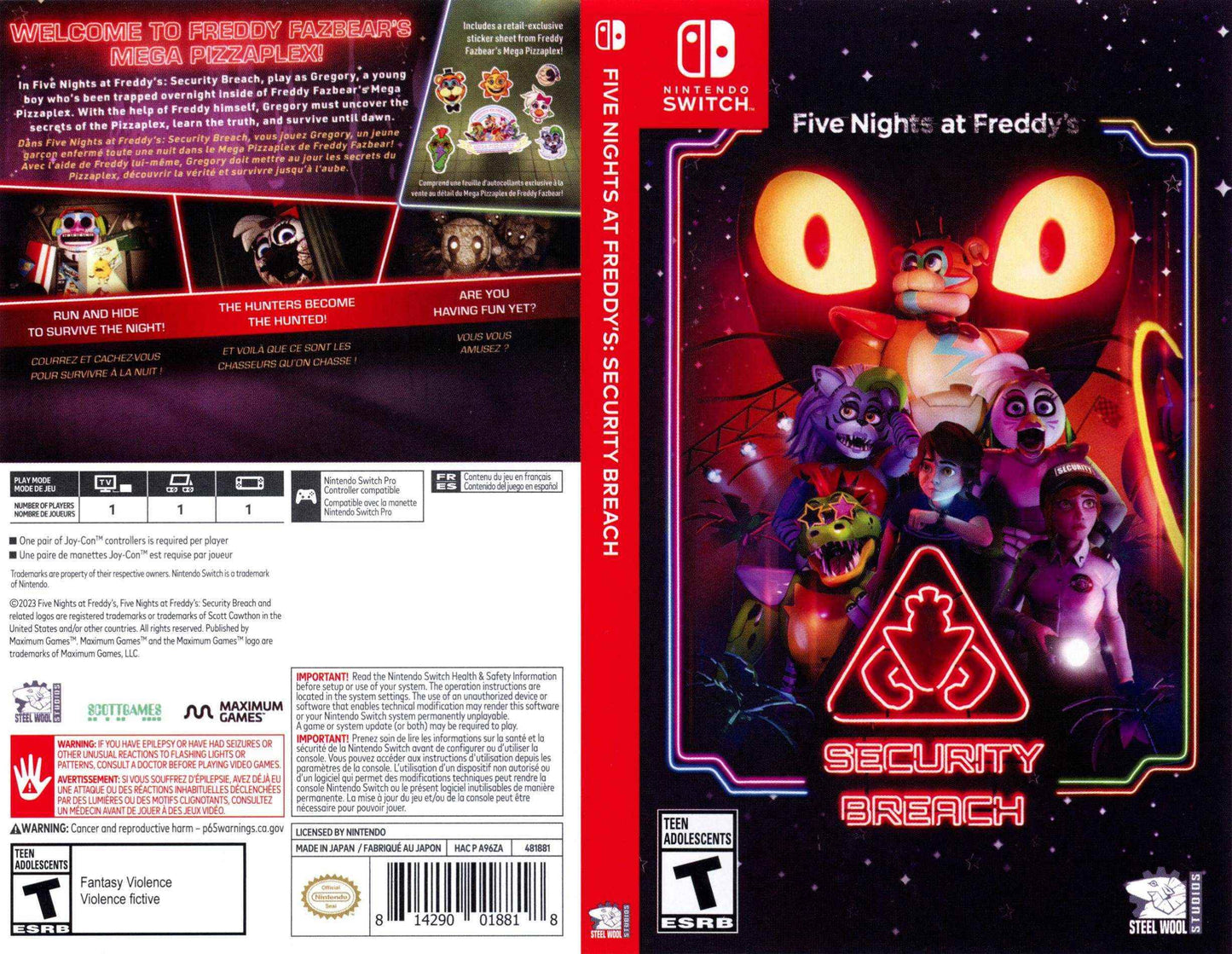 Five Nights at Freddy's Security Breach Cover Art - WOI Solutions