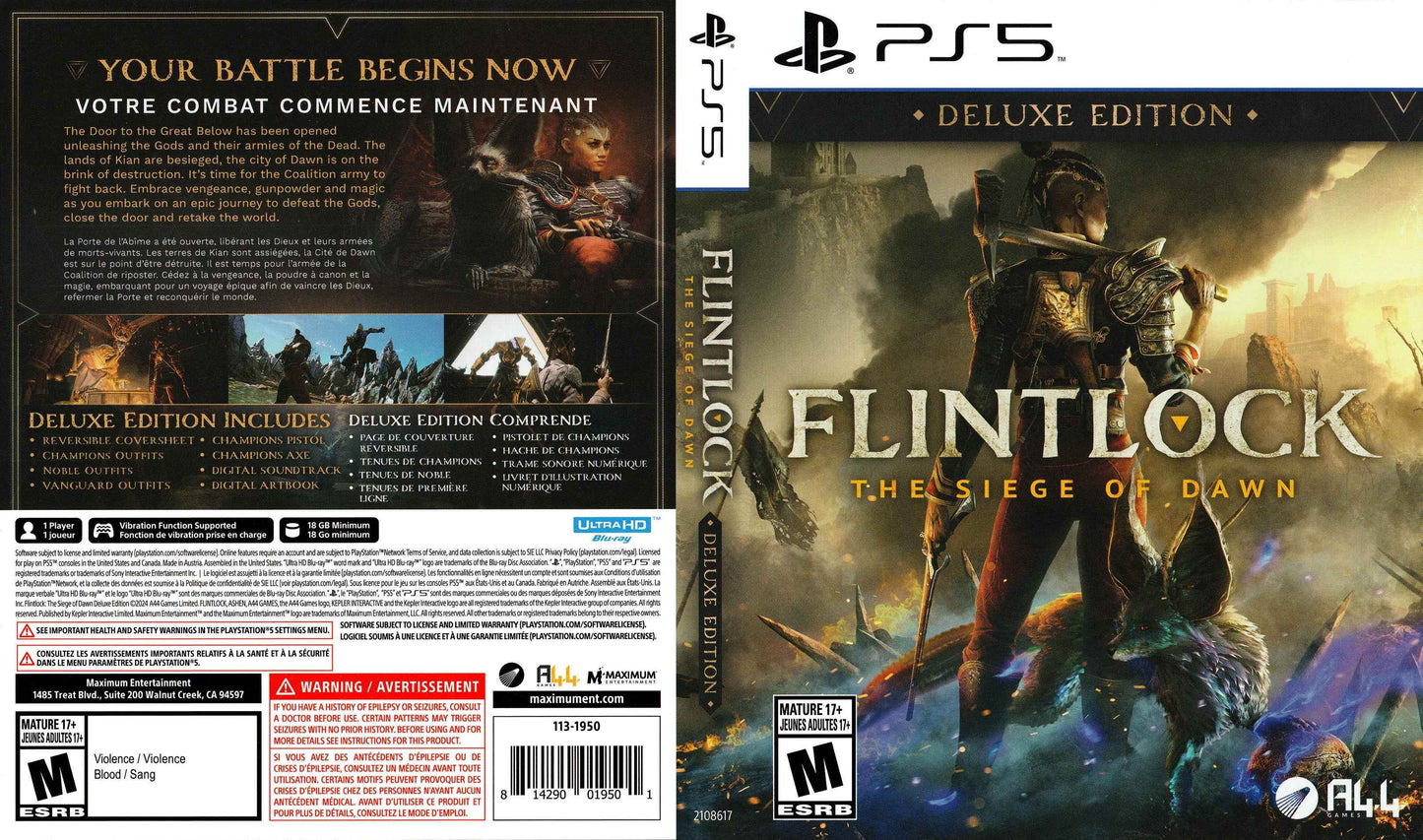 Flintlock The Siege of Dawn Deluxe Edition Cover Art - WOI Solutions
