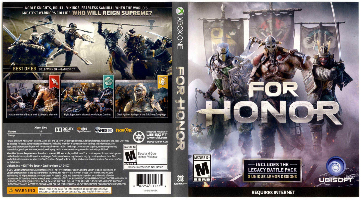 For Honor Cover Art - WOI Solutions