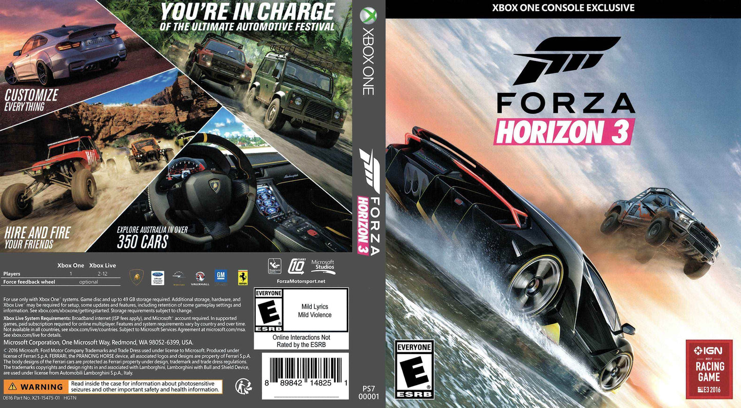 Forza Horizon 3 Cover Art - WOI Solutions