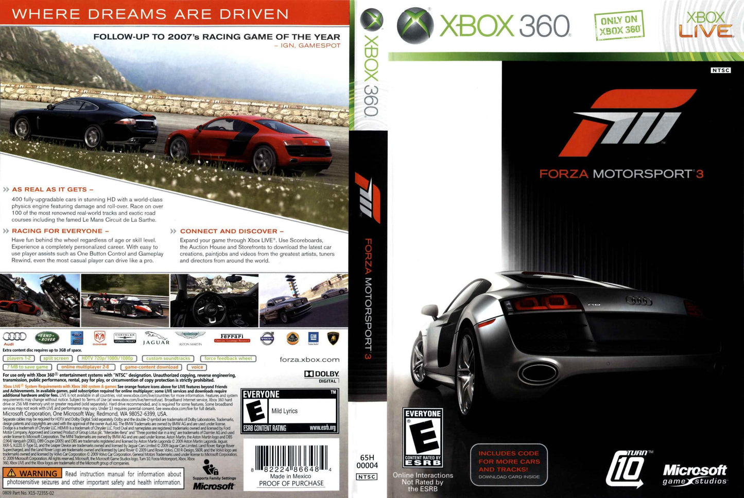 Forza Motorsport 3 Cover Art - WOI Solutions