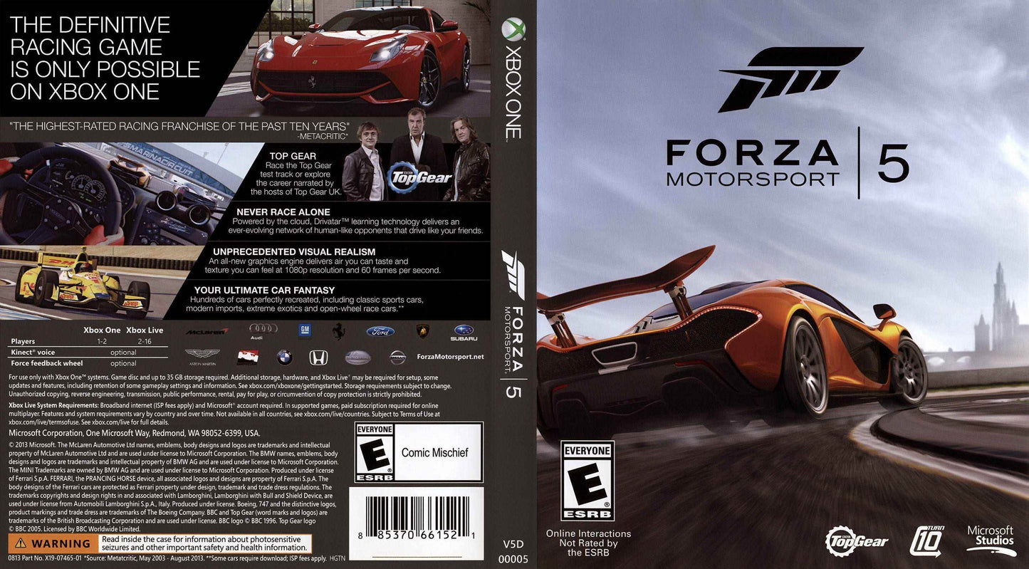 Forza Motorsport 5 Cover Art - WOI Solutions