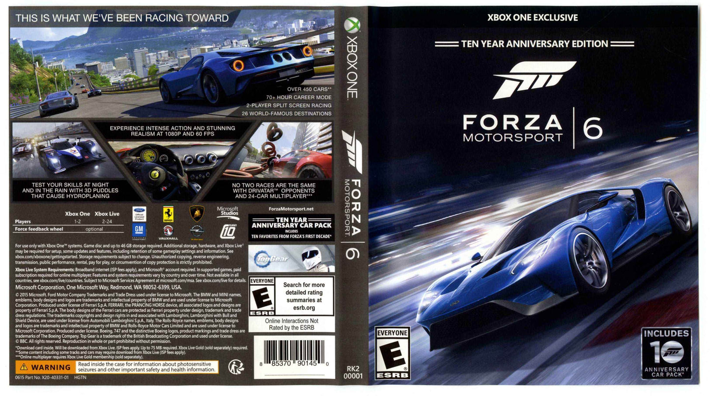 Forza Motorsport 6 Cover Art - WOI Solutions
