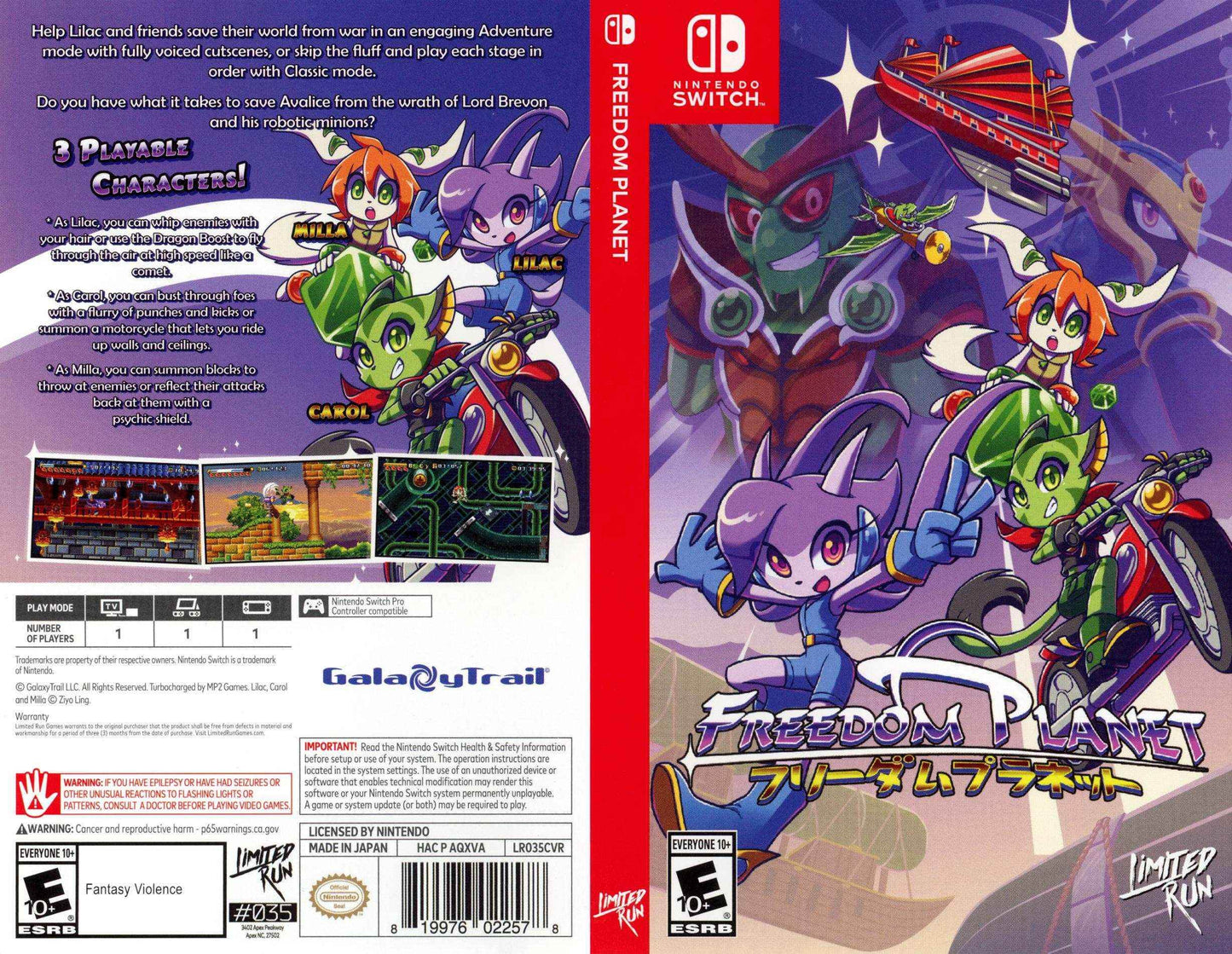 Freedom Planet Cover Art - WOI Solutions