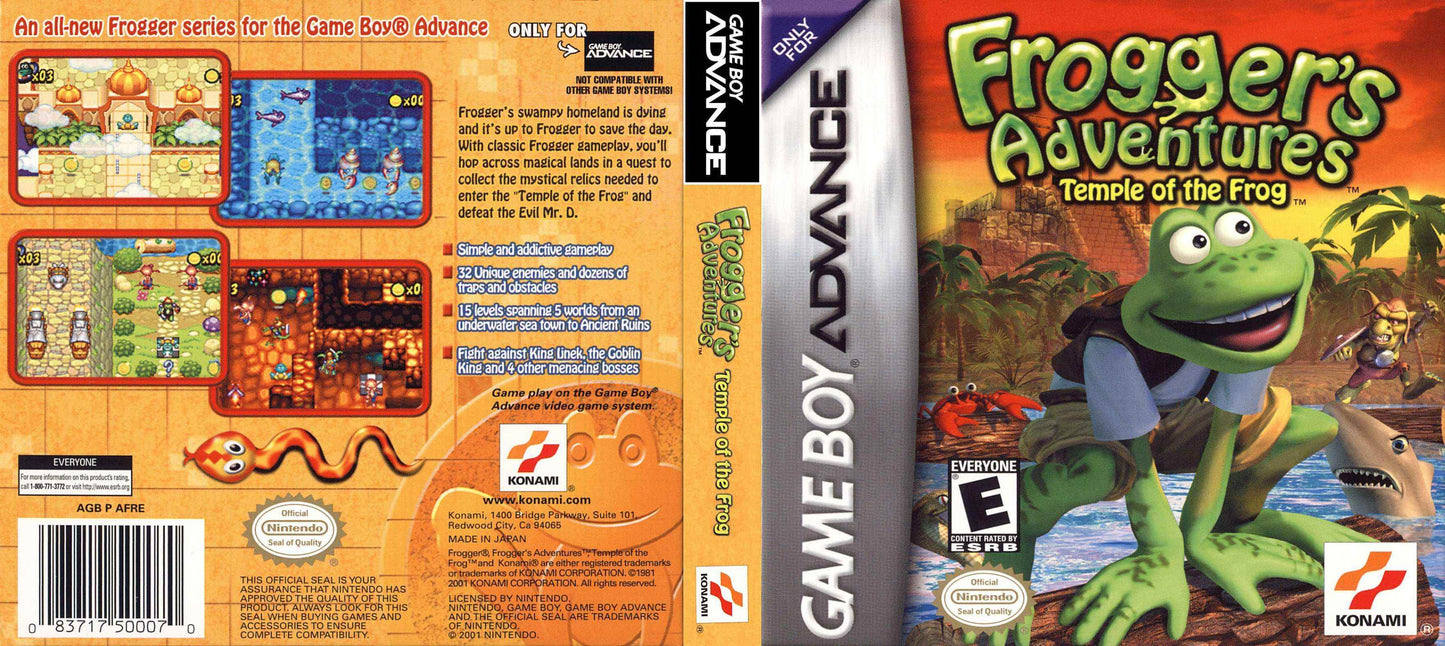 Froggers Adventures Temple of Frog Cover Art - WOI Solutions