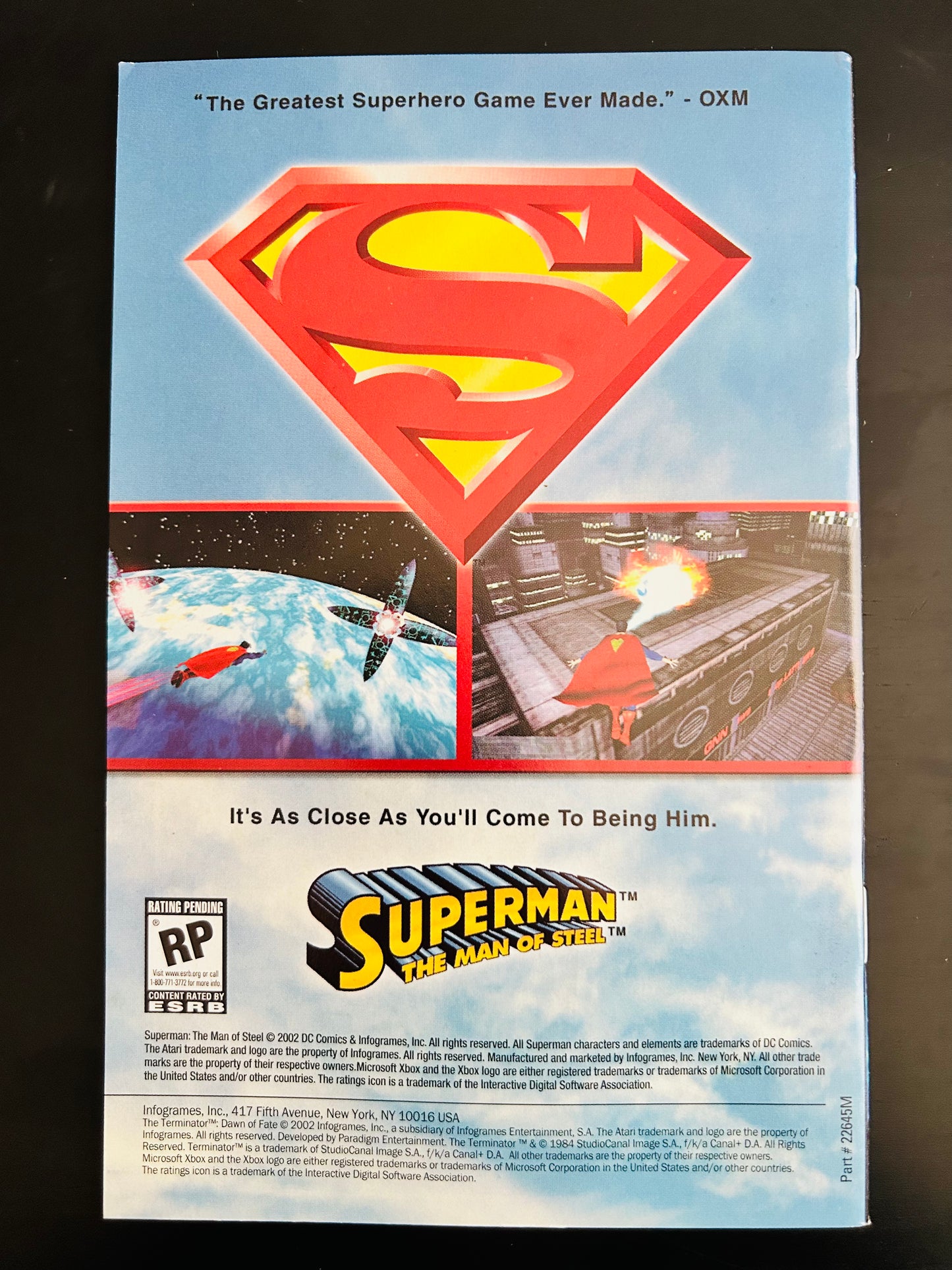 Terminator Dawn of Fate for Xbox Manual Only Cover Art - WOI Solutions