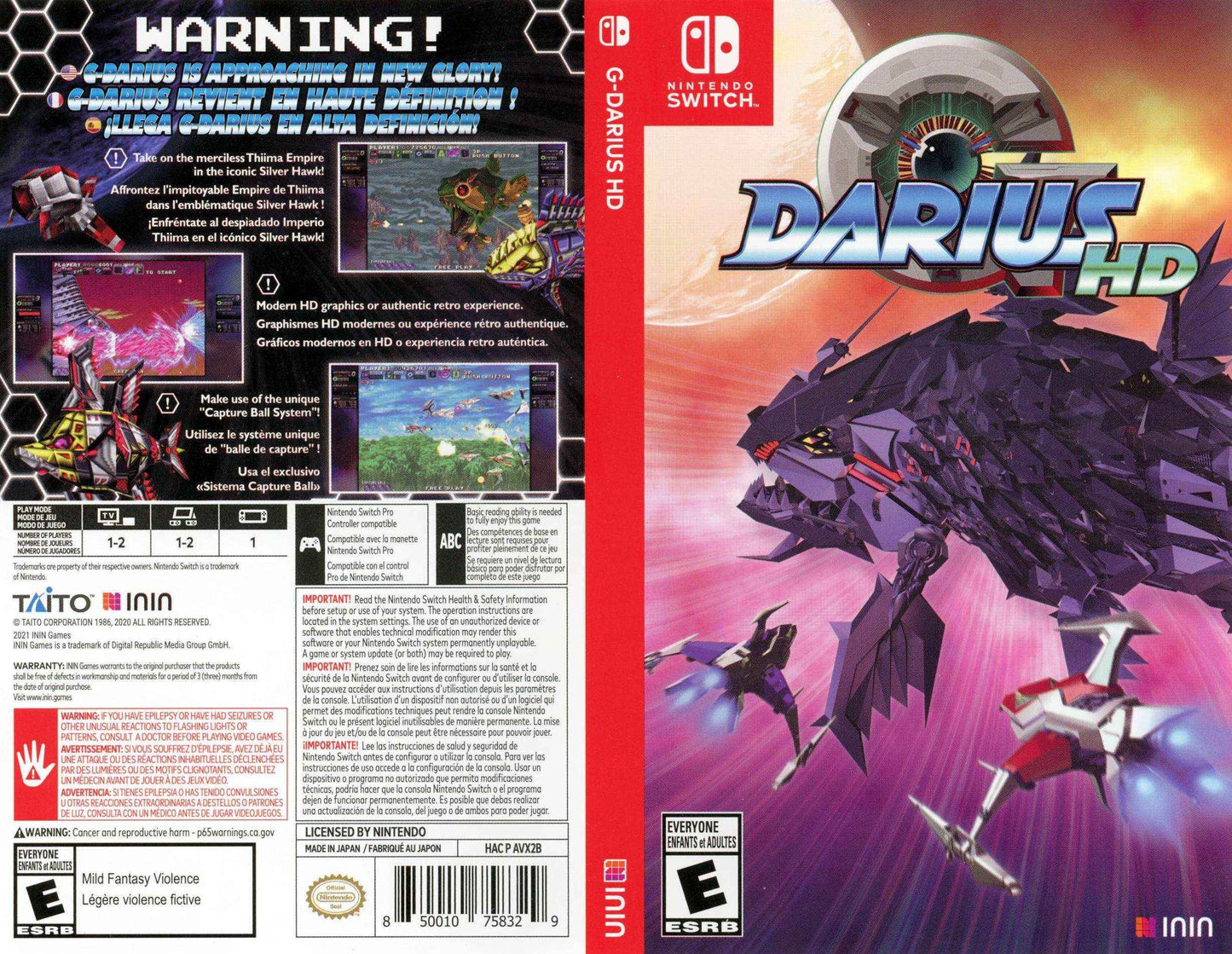 G-DARIUS HD Cover Art - WOI Solutions