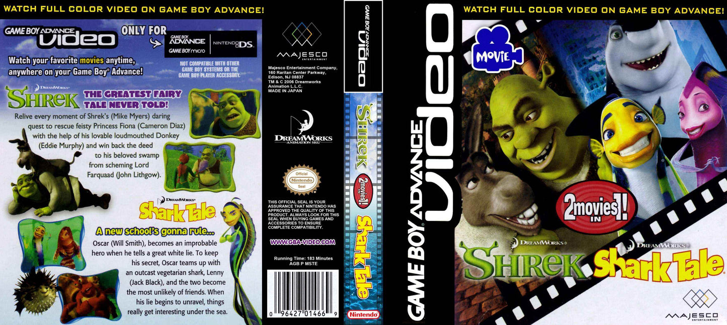 GBA Video Shrek & Shark Tale Cover Art - WOI Solutions