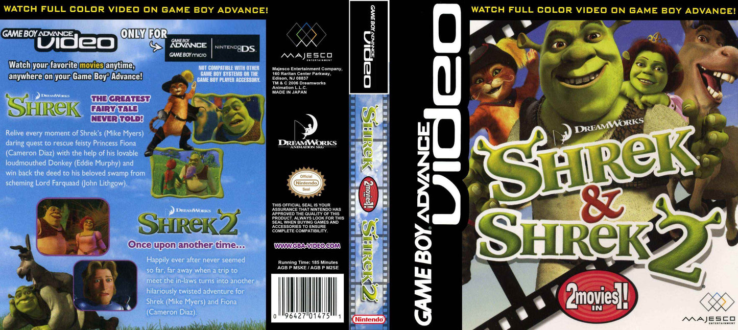 GBA Video Shrek & Shrek 2 Cover Art - WOI Solutions