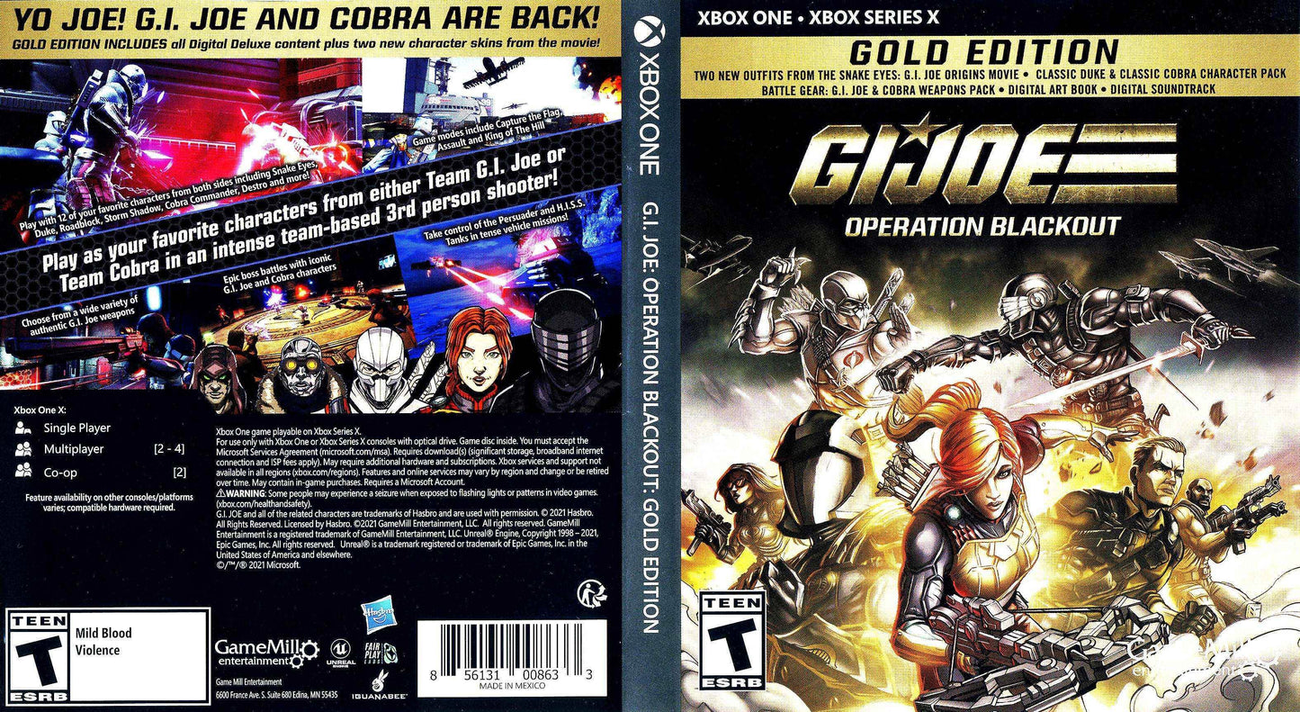 GI Joe Operation Blackout Gold Edition Cover Art - WOI Solutions