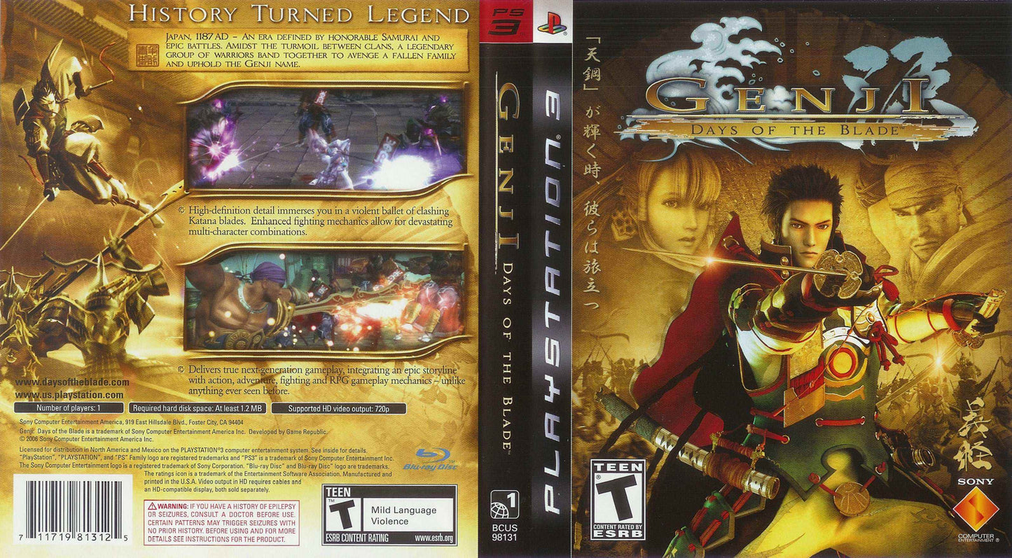 Genji Days of the Blade Cover Art - WOI Solutions