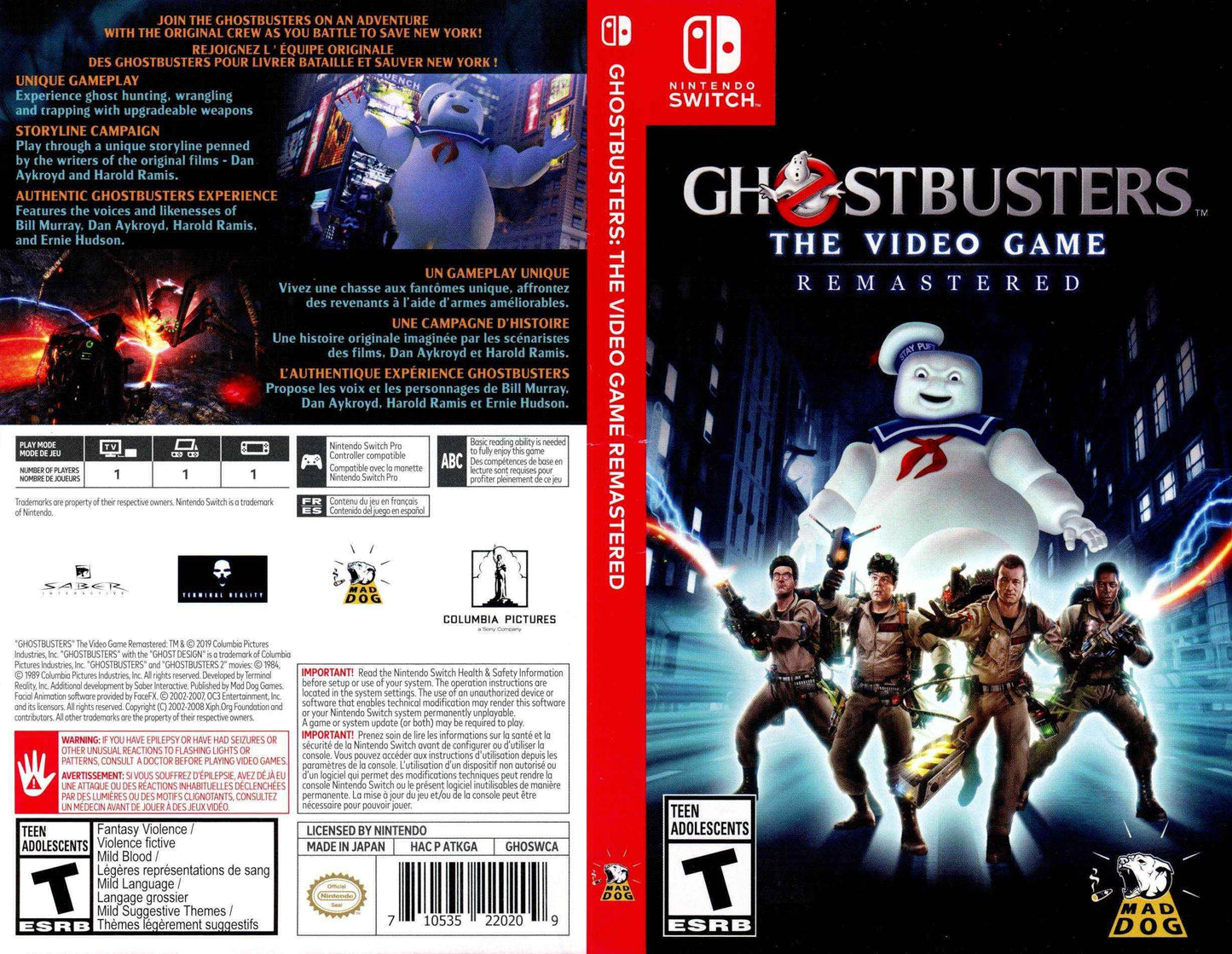 Ghostbusters The Video Game Remastered Cover Art - WOI Solutions