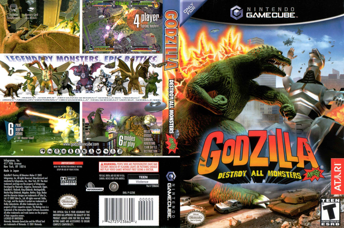 Godzilla Destroy All Monsters Melee Cover Art - WOI Solutions