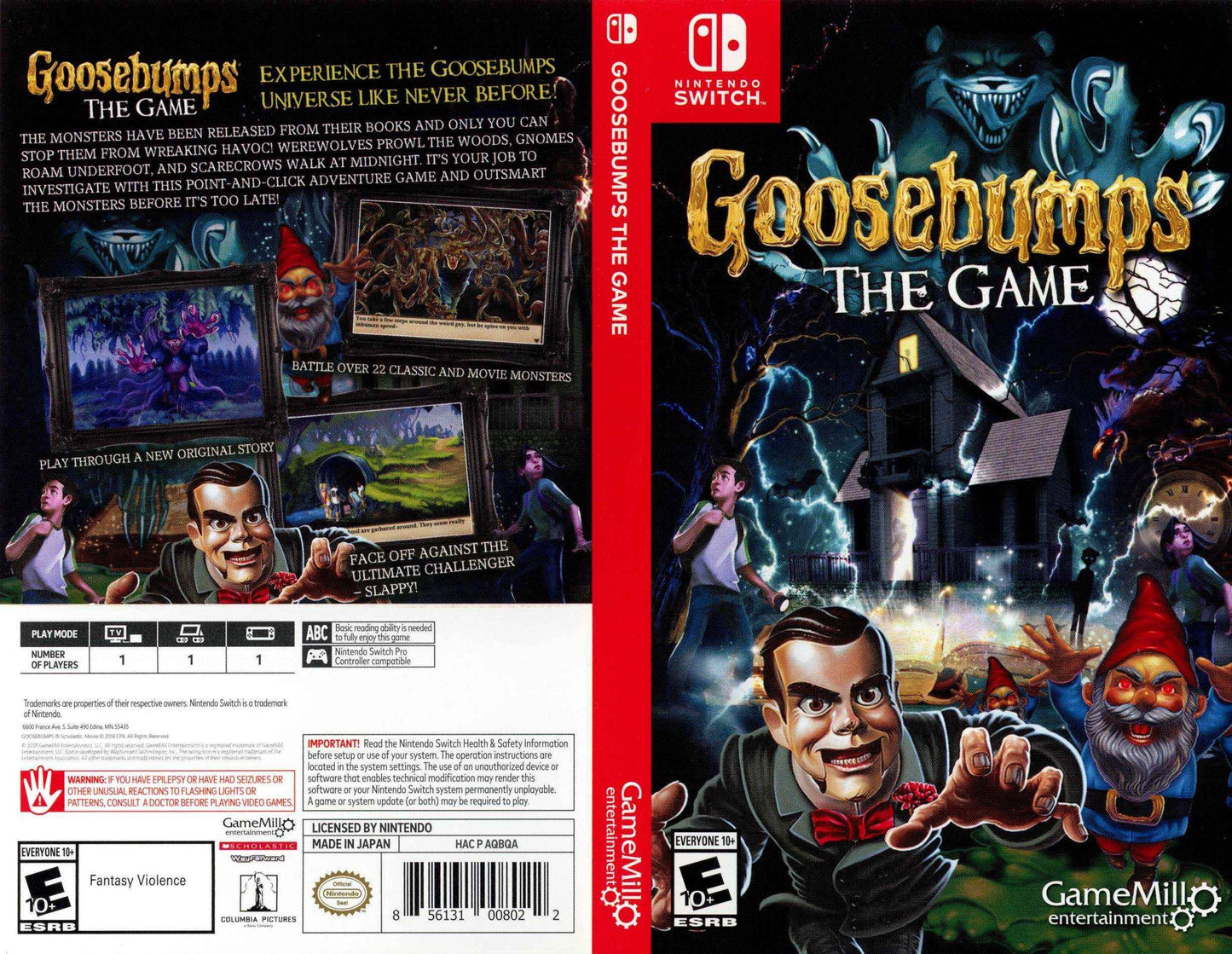 Goosebumps The Game Cover Art - WOI Solutions