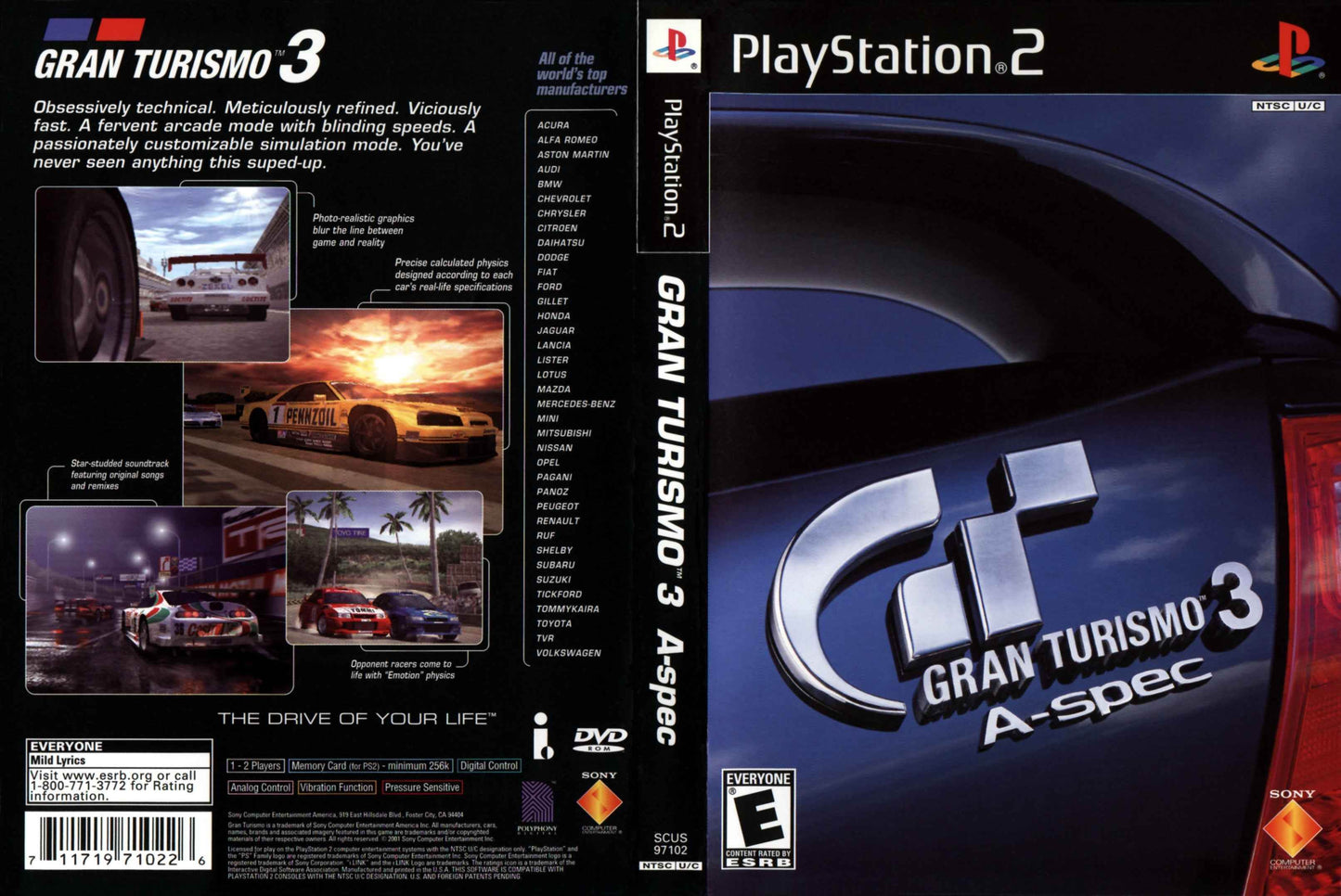 Gran Turismo 3 A-spec Cover Art - WOI Solutions