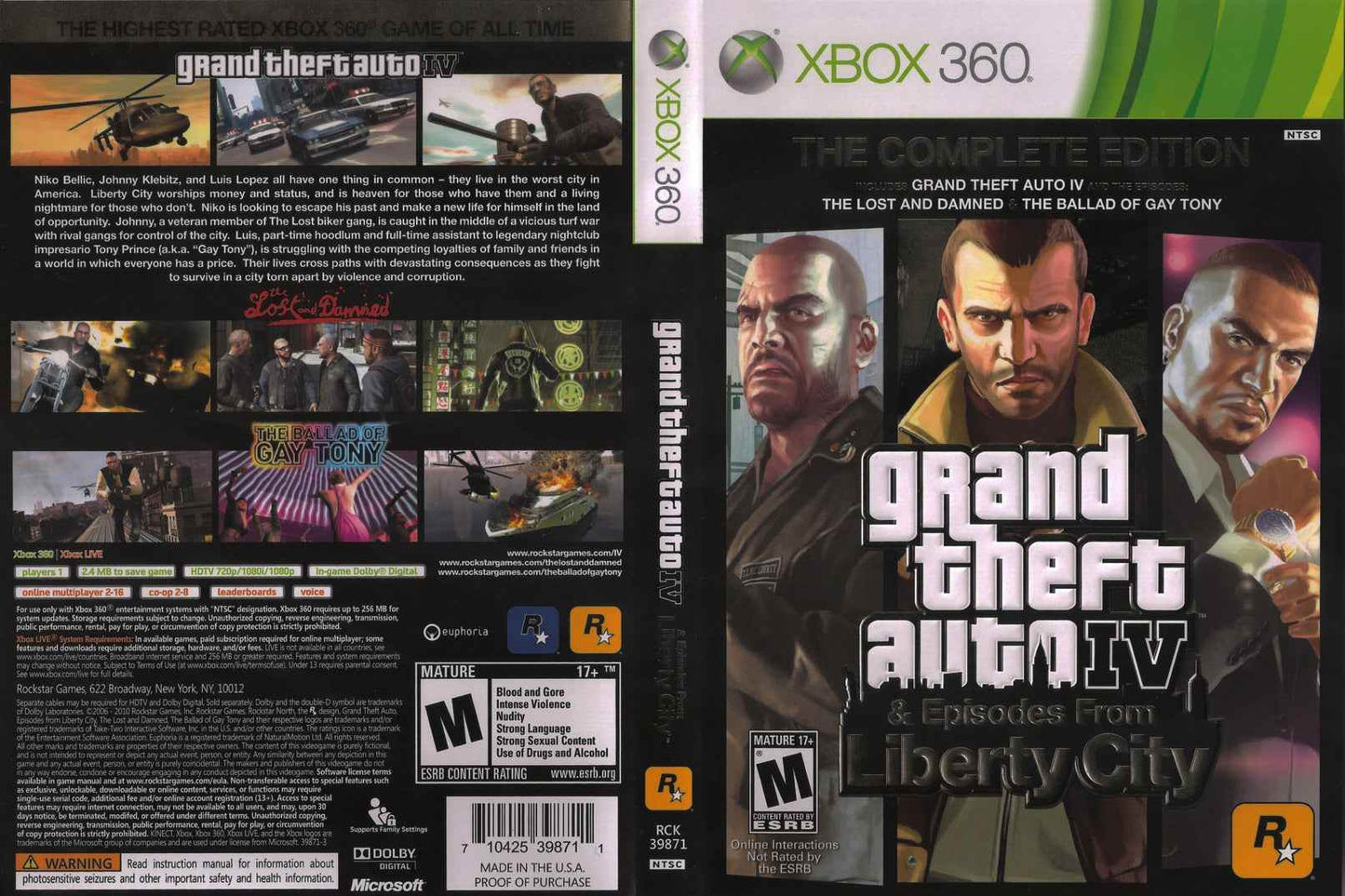 Grand Theft Auto IV & Episodes from Liberty City The Complete Collection Cover Art - WOI Solutions