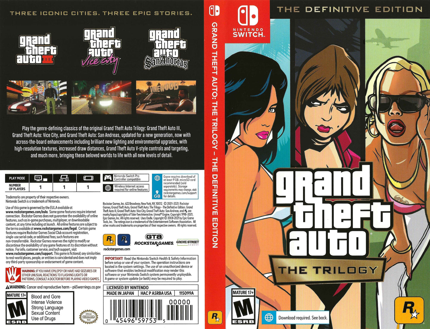 Grand Theft Auto The Trilogy - The Definitive Edition Cover Art - WOI Solutions