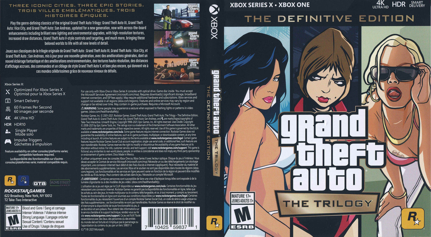 Grand Theft Auto the Trilogy The Definitive Edition Cover Art - WOI Solutions