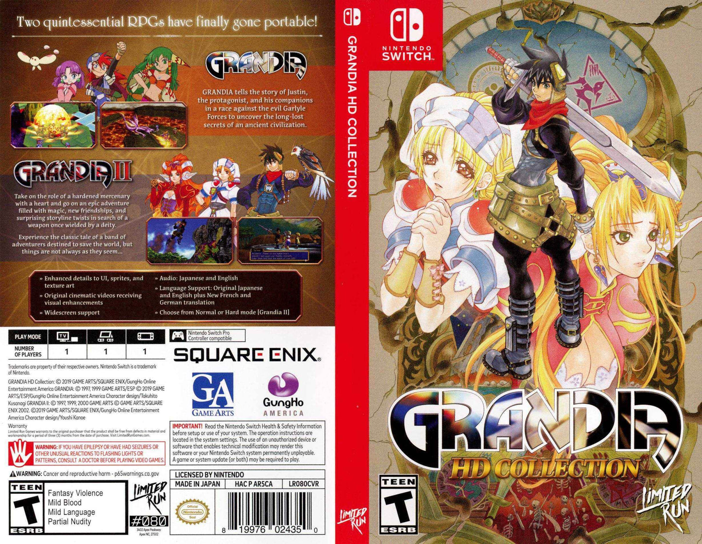 Grandia HD Collection Cover Art - WOI Solutions