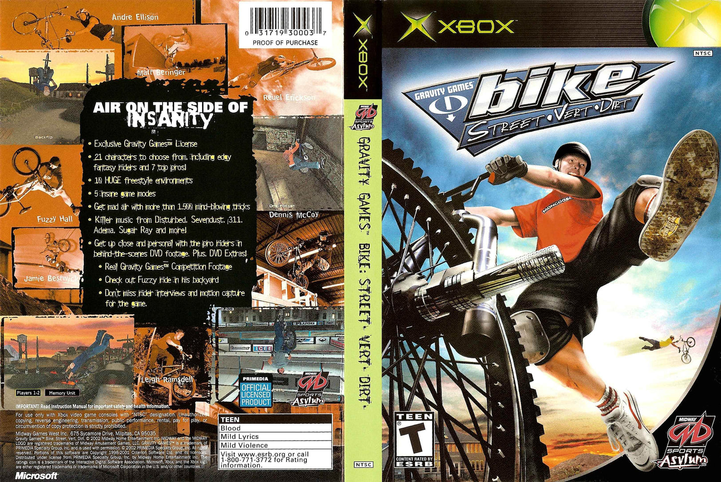 Gravity Games Bike Street. Vert. Dirt Cover Art - WOI Solutions