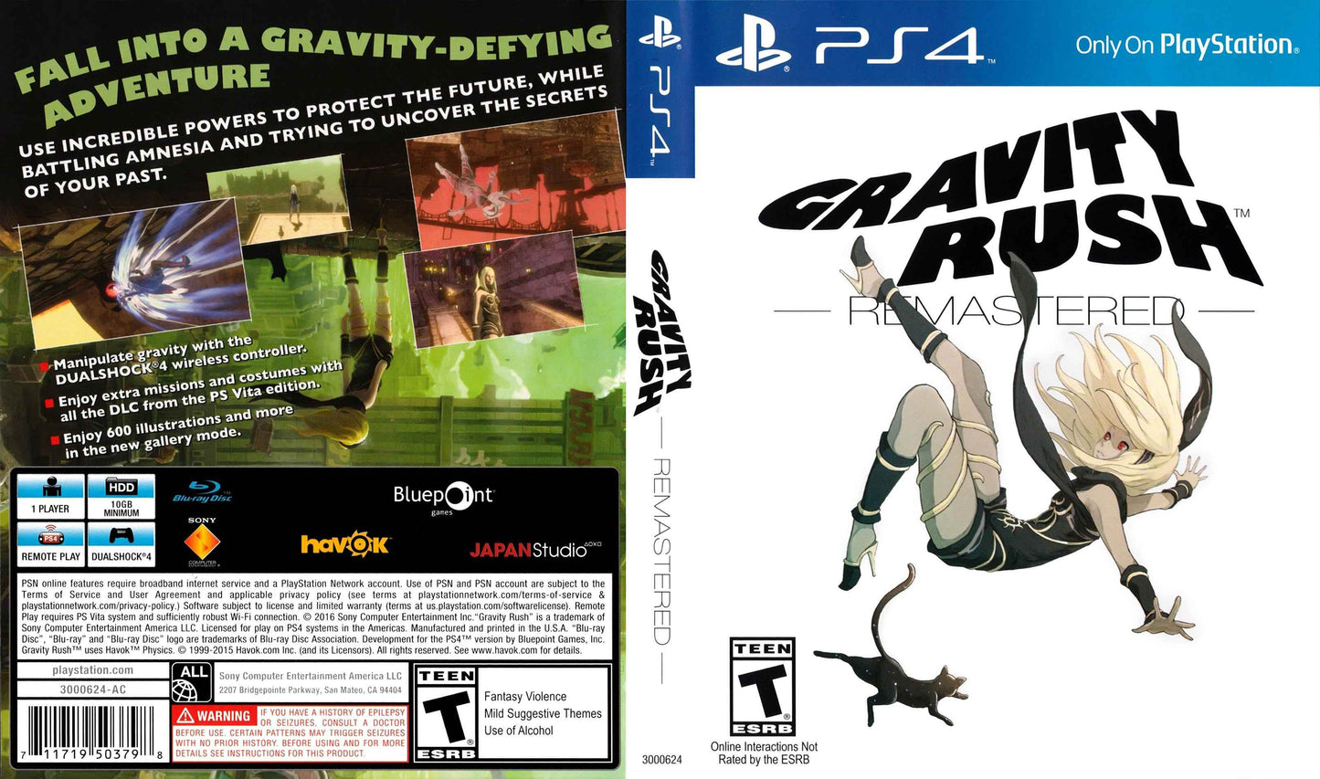 Gravity Rush Remastered Cover Art - WOI Solutions