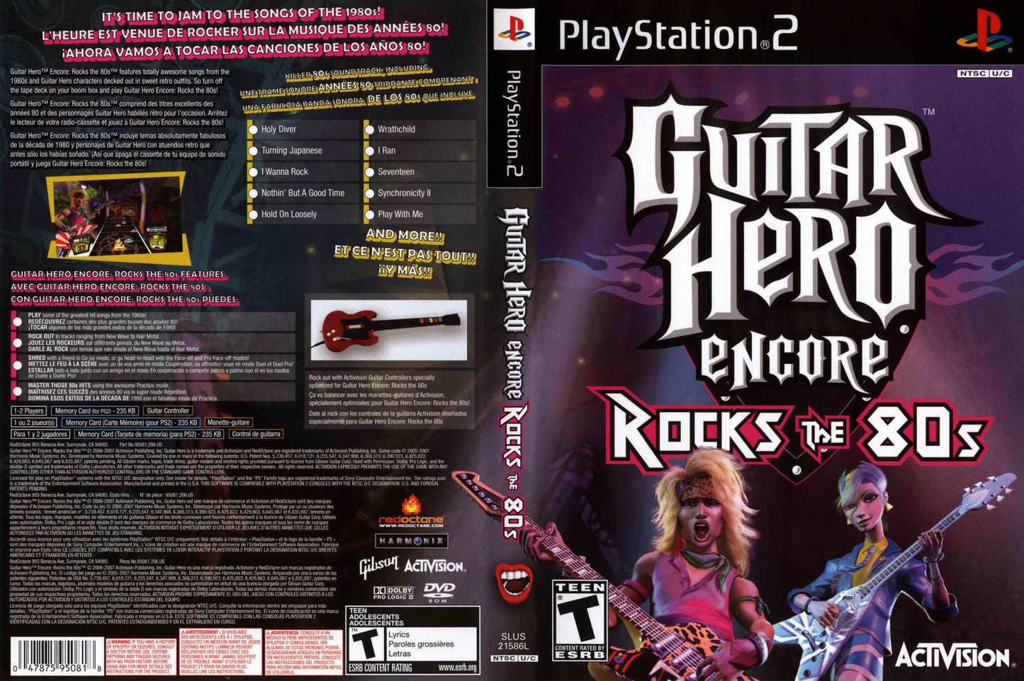 Guitar Hero Encore Rock the 80s Cover Art - WOI Solutions