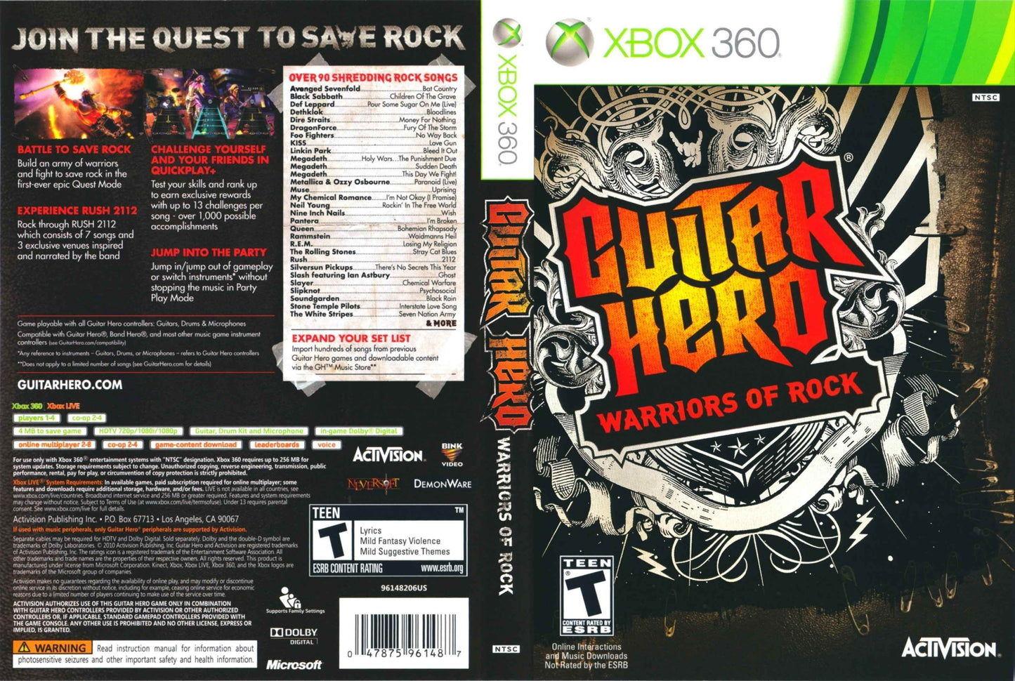 Guitar Hero Warriors of Rock Cover Art - WOI Solutions