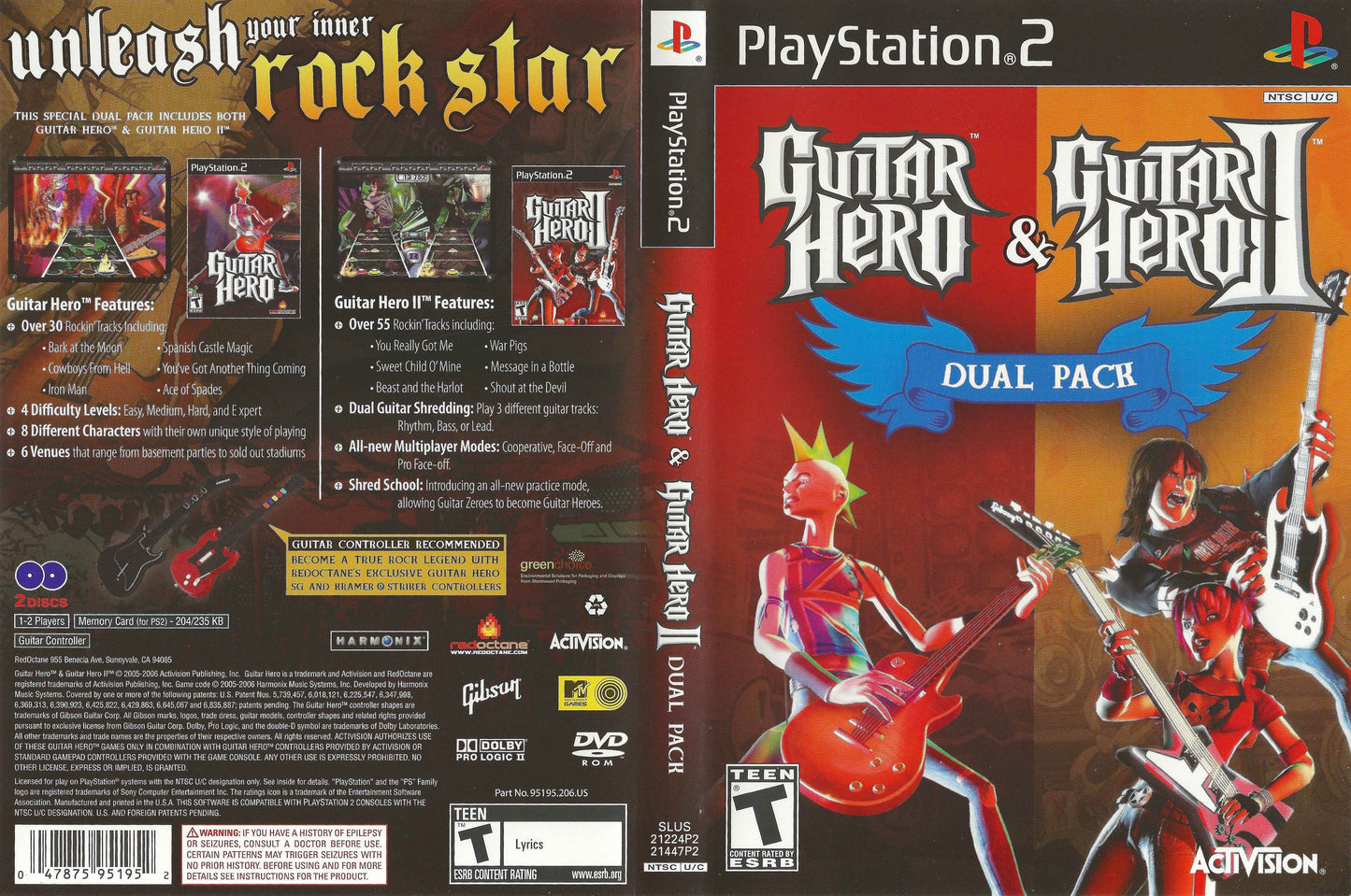 Guitar Hero & Guitar Hero II Dual Pack Cover Art - WOI Solutions
