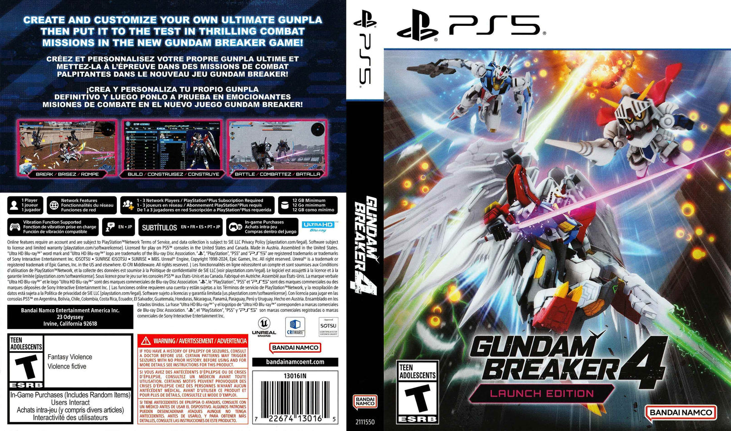 Gundam Breaker 4 Launch Edition Cover Art - WOI Solutions