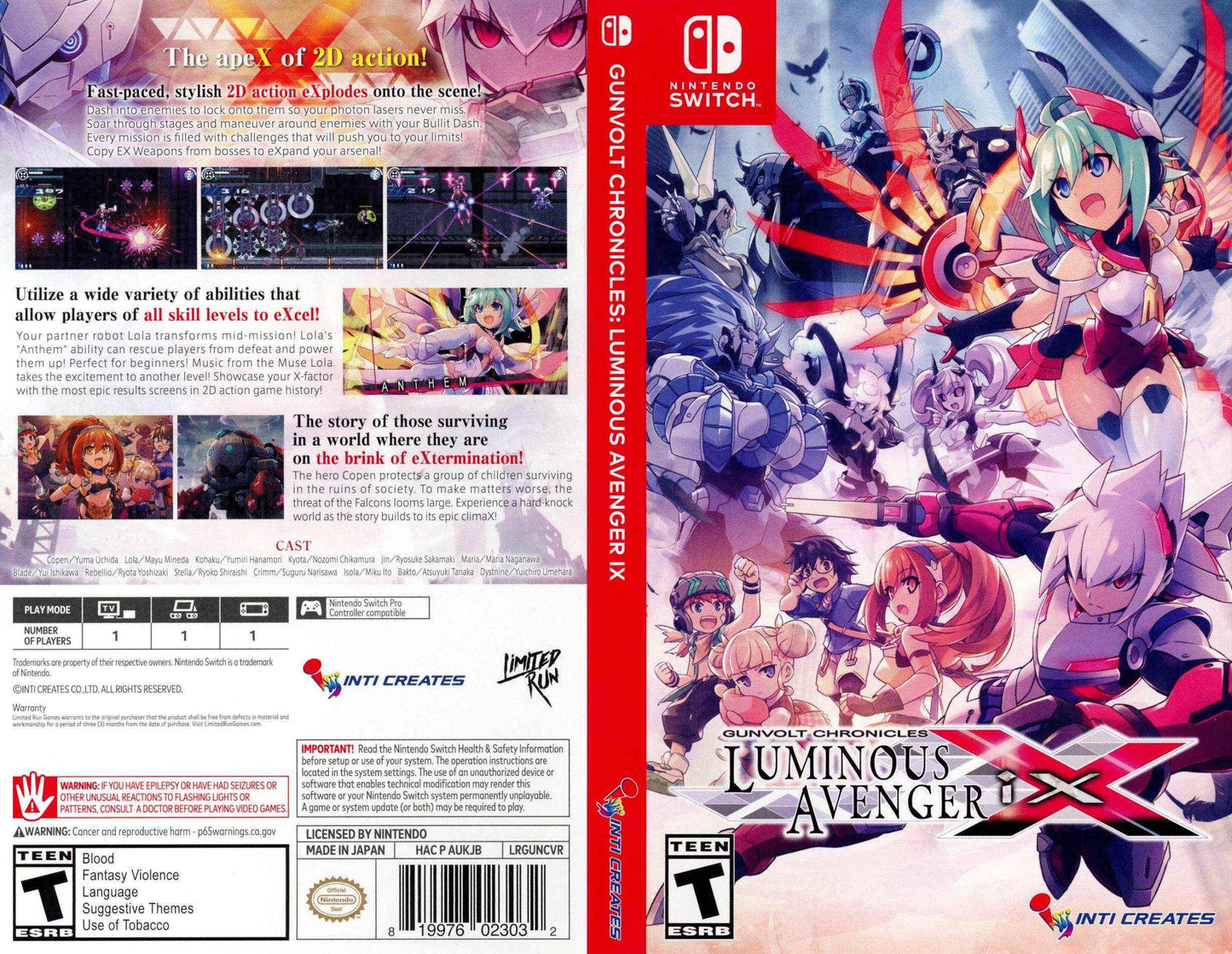 Gunvolt Chronicles Luminous Avenger IX Cover Art - WOI Solutions