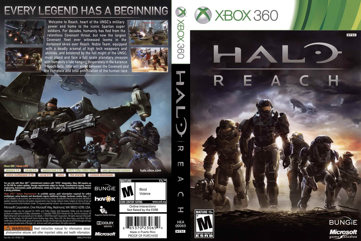 Halo Reach Cover Art - WOI Solutions